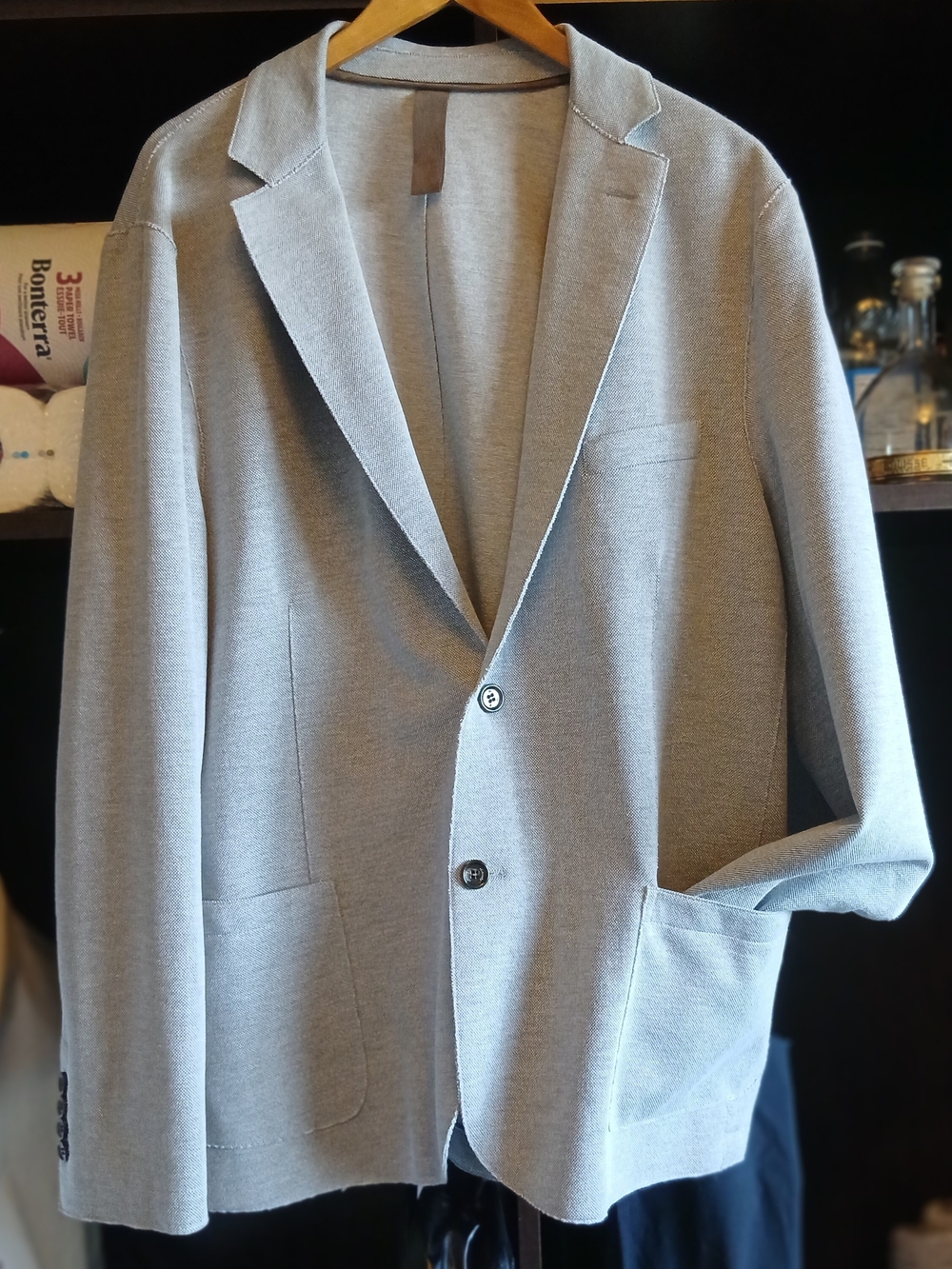 Eleventy Light Gray Knit Blazer Sport Coat